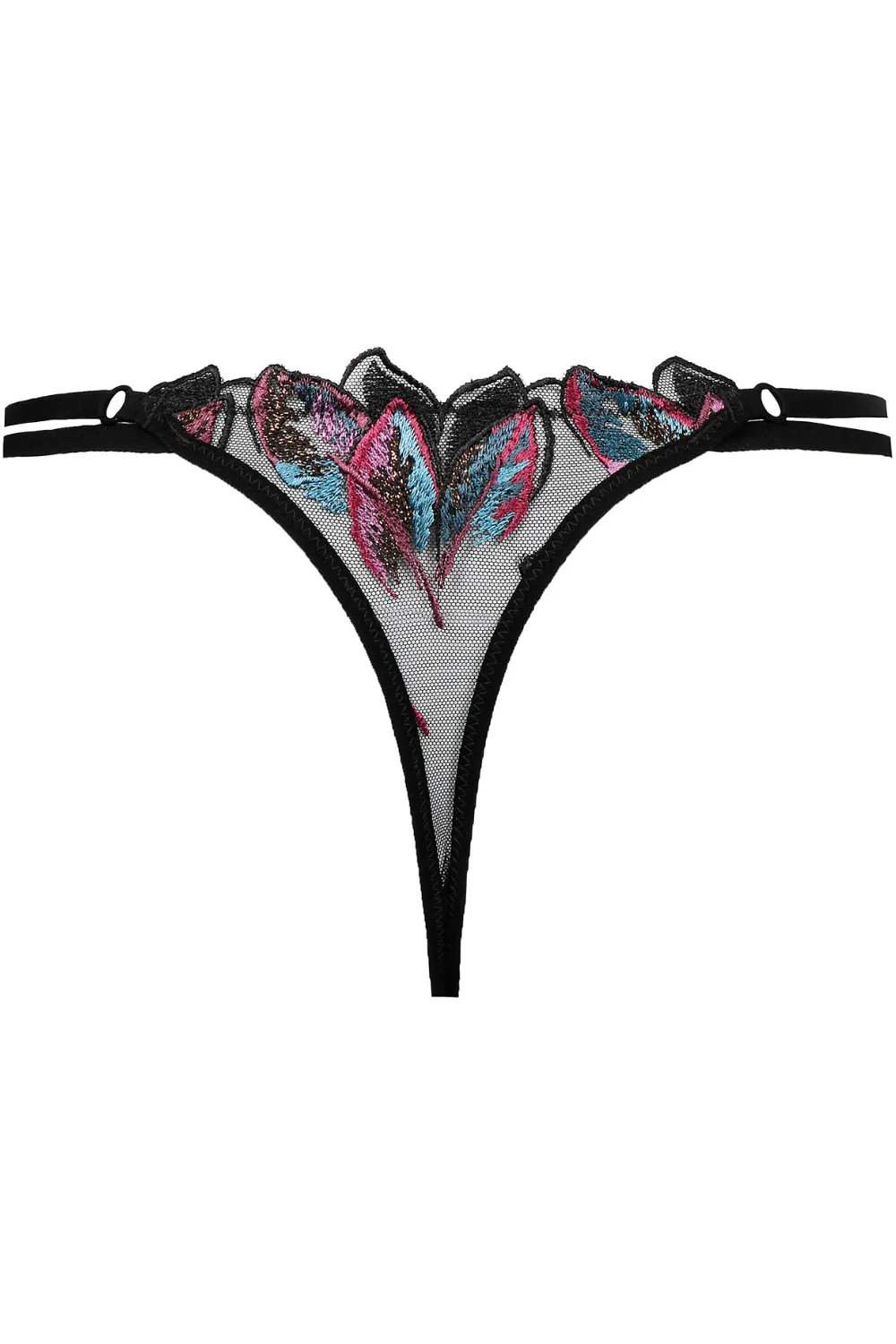 Oiseau de Paradis Mini Thong in Black
