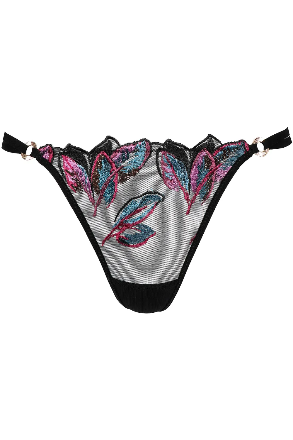 Oiseau de Paradis Mini Thong in Black