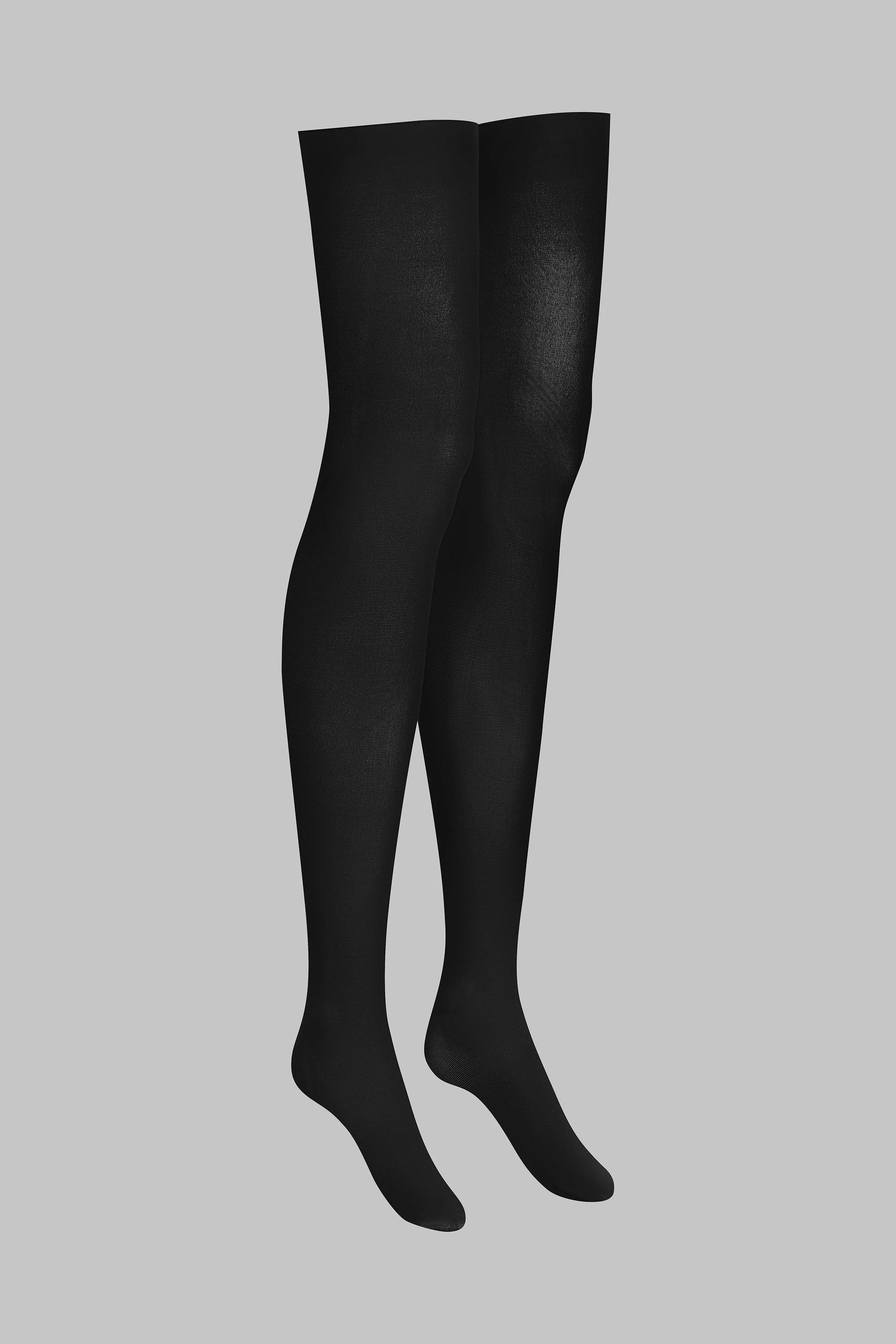 Opaque rolled cut stockings 70D - Les Coquetteries