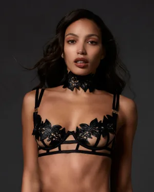 Ophelia Open Bra Black