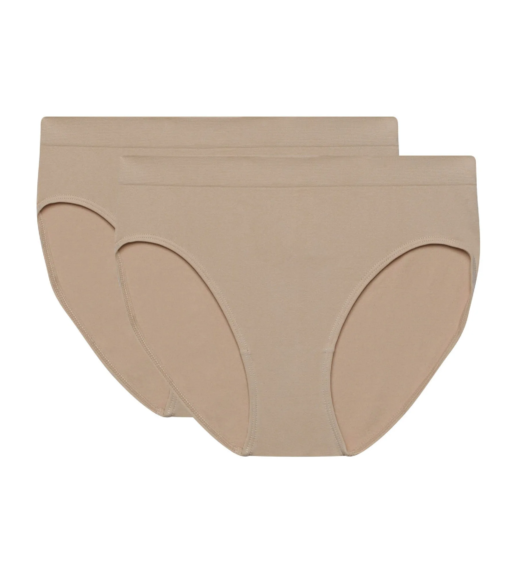 Pack of 2 high waist seamless microfiber panties New Skin Les Pockets Eco