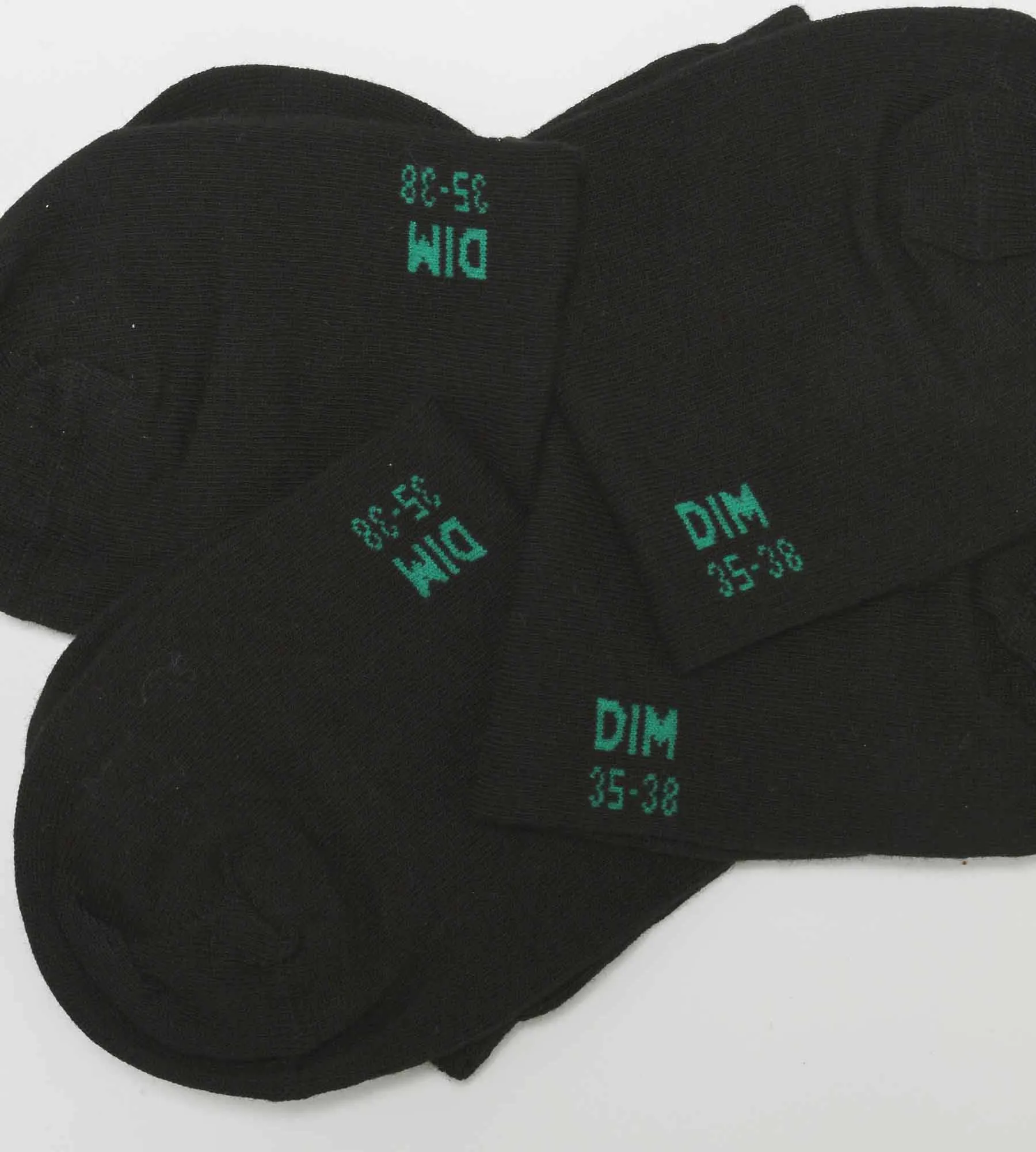 Pack of 2 pairs of blacj women's socks in organic cotton Dim Good