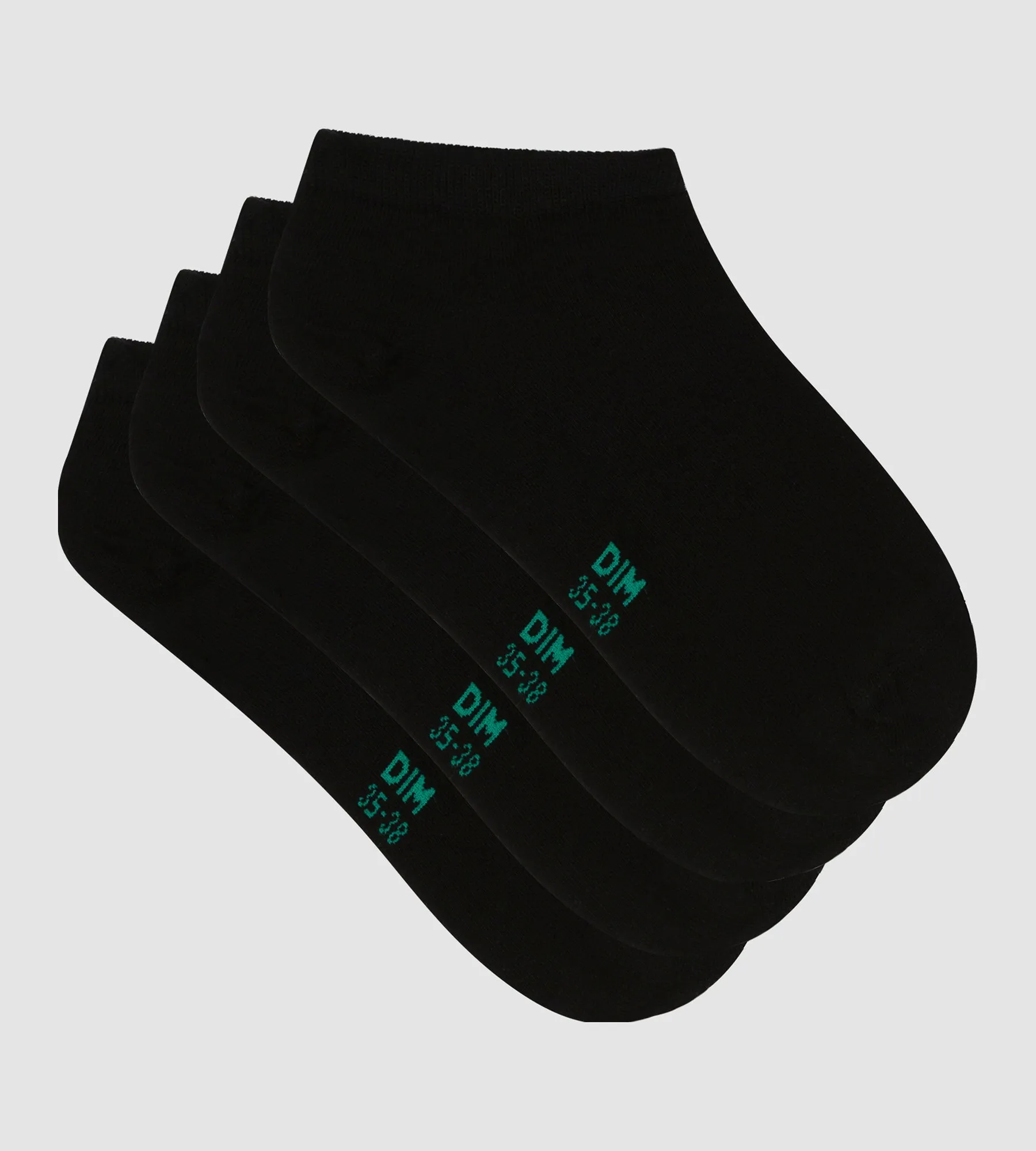 Pack of 2 pairs of blacj women's socks in organic cotton Dim Good