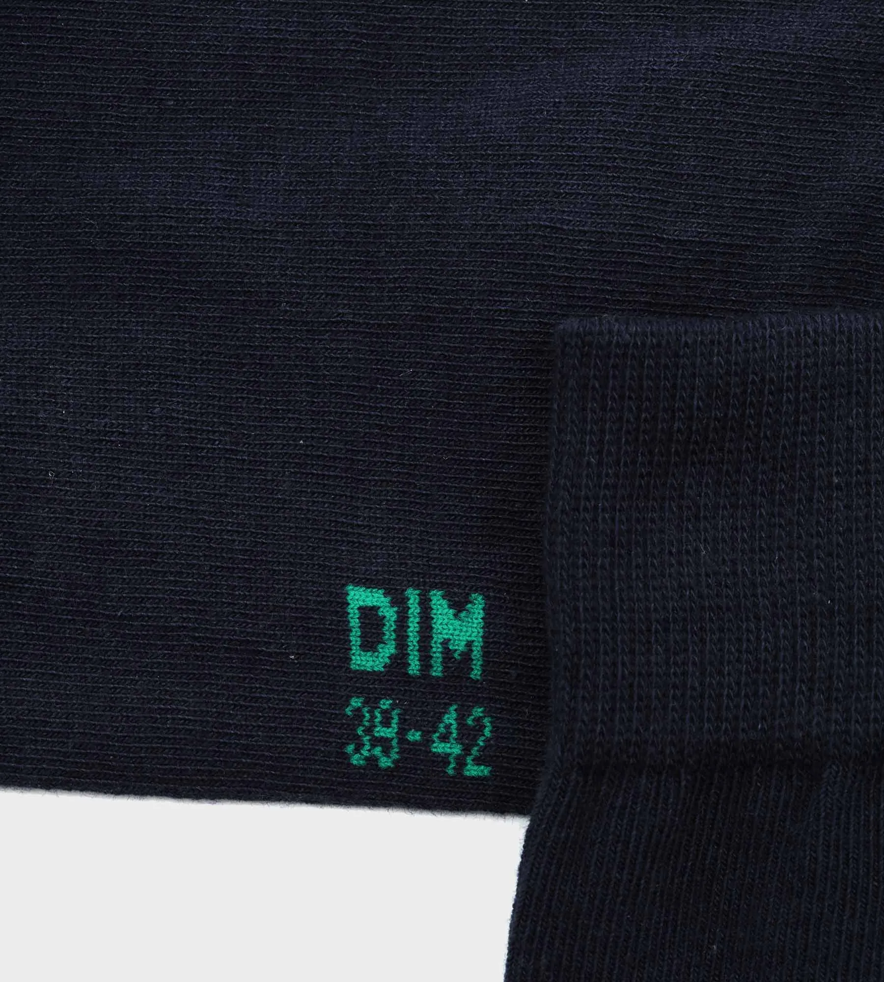 Pack of 2 pairs of Navy Blue men's socks in organic cotton Dim Good