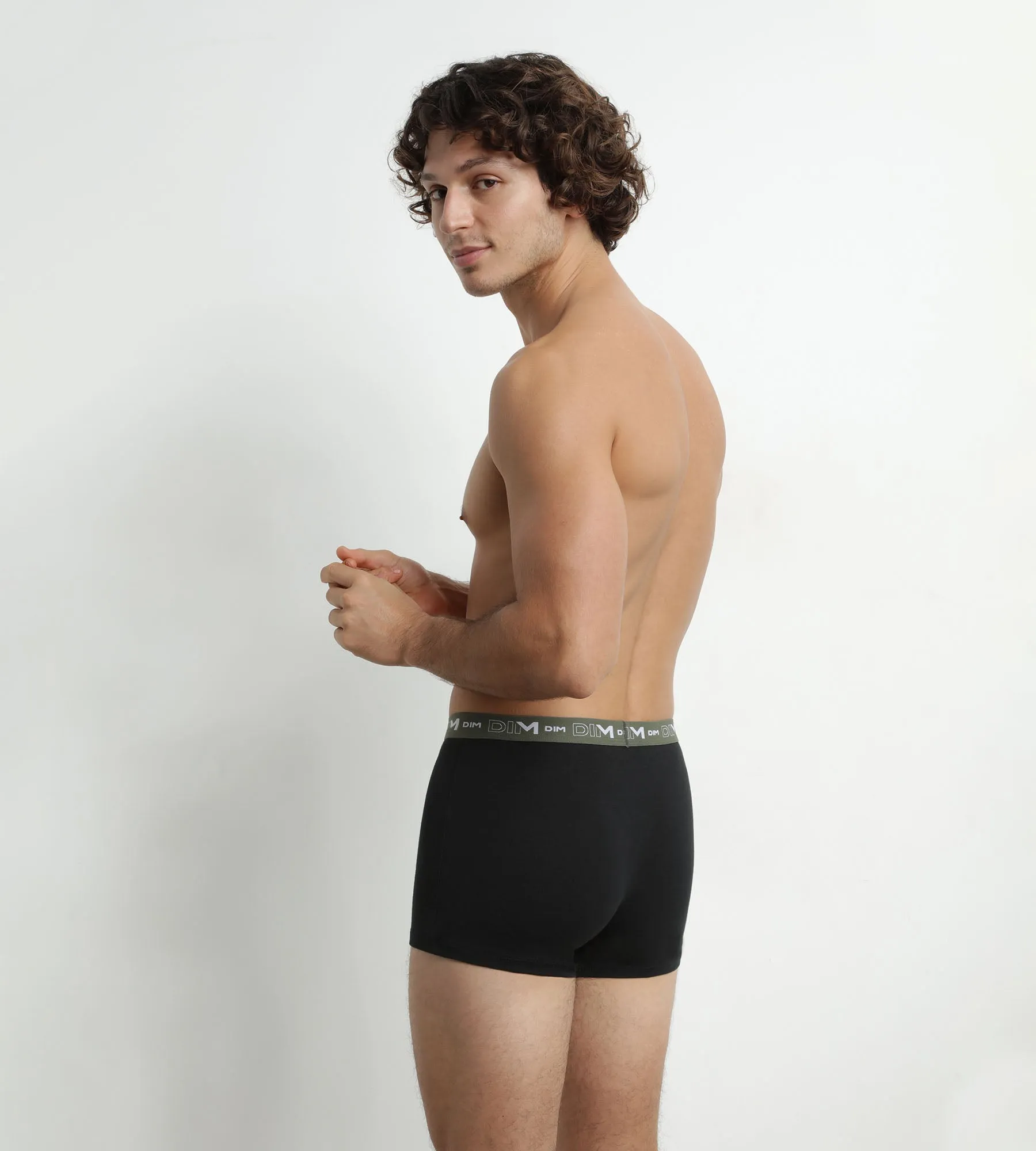 Pack of 3 Blue Orange Dim Cotton Stretch Boxer Briefs for Men