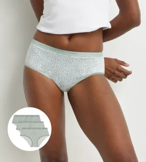 Pack of 3 Green Water Les Pockets stretch cotton boxer shorts with animal print