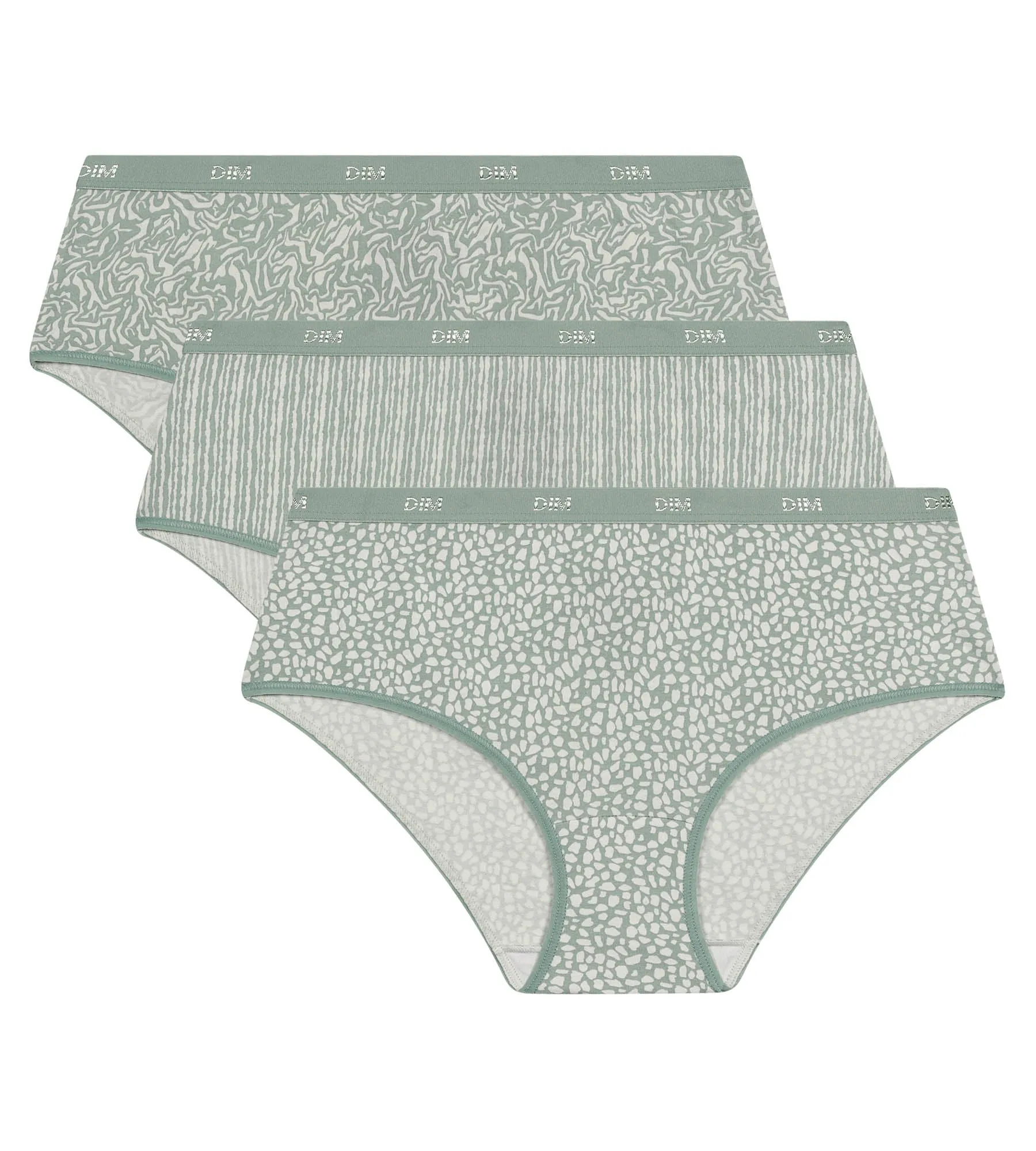 Pack of 3 Green Water Les Pockets stretch cotton boxer shorts with animal print