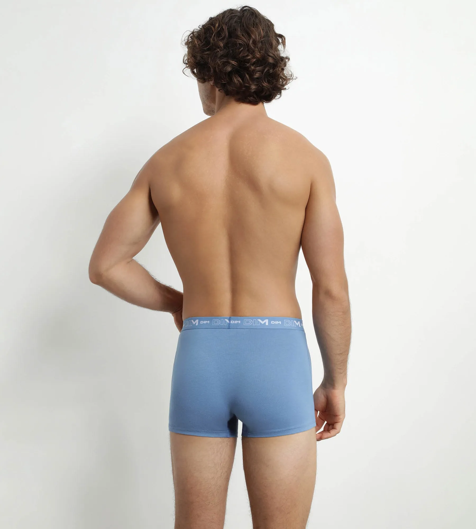 Pack of 3 men's boxer shorts Blue Riviera Denim Black Dim Cotton Stretch