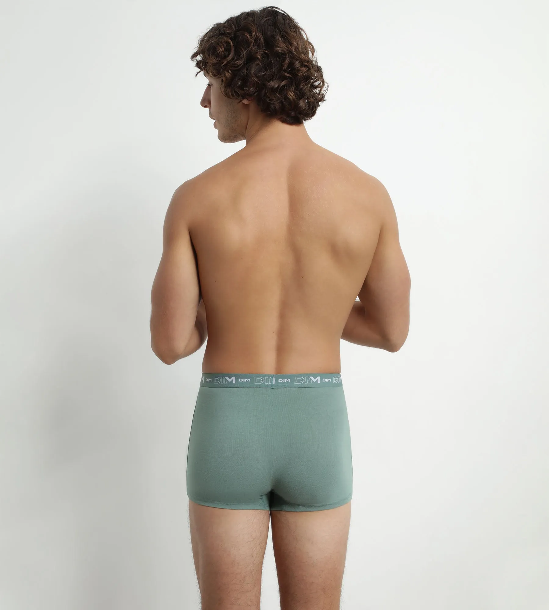 Pack of 3 Men's Cotton Boxer Briefs Black Green Dim Cotton Stretch