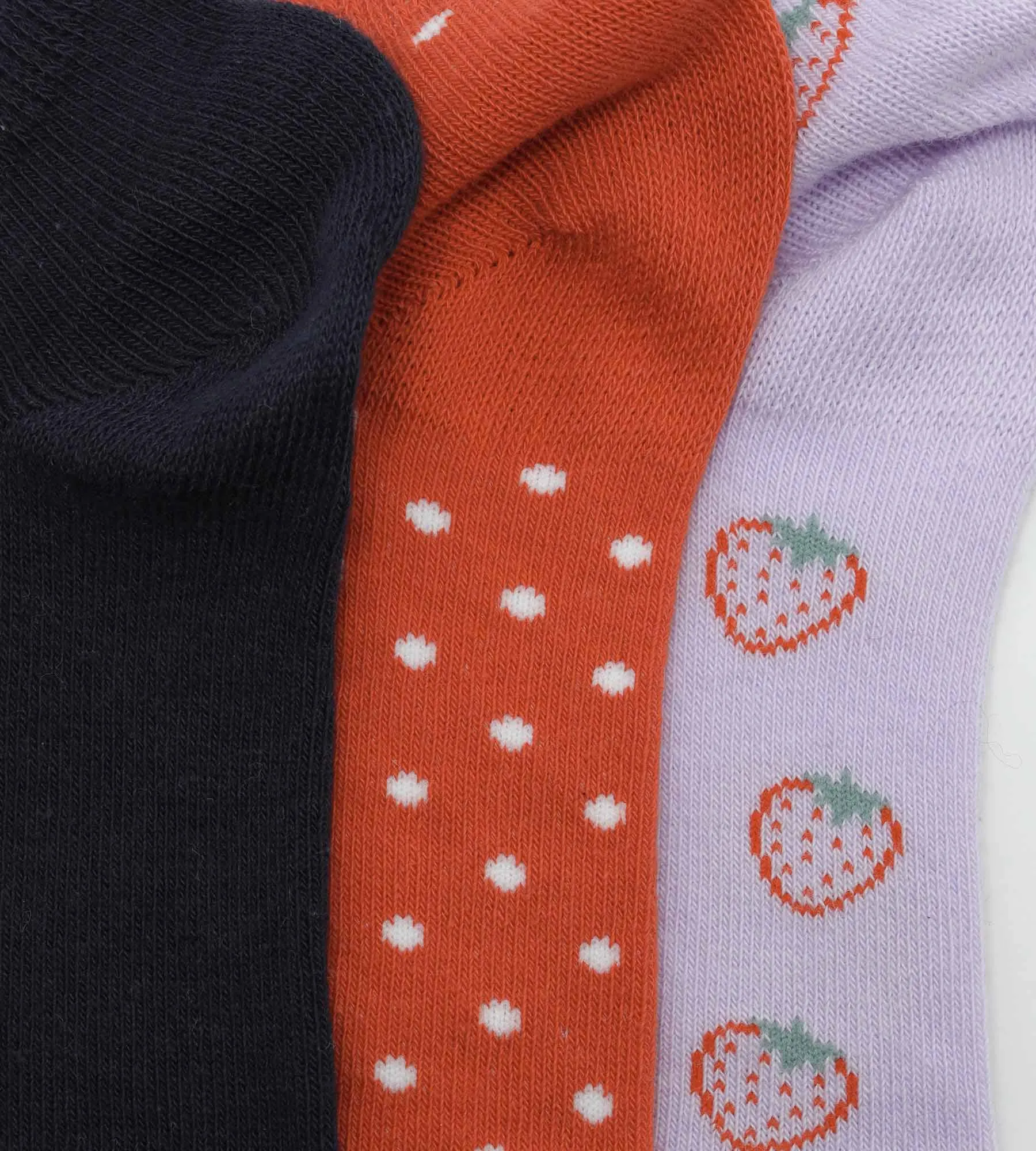 Pack of 3 pairs of Lila children's socks with strawberry pattern Cotton Style