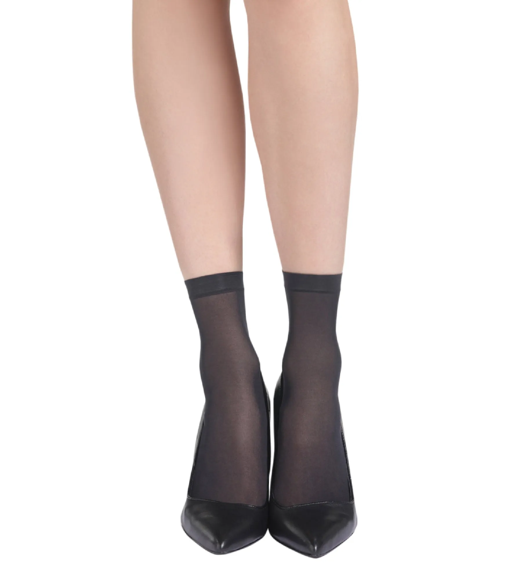 Pack of 4 EcoDIM semi-opaque black socks 30D