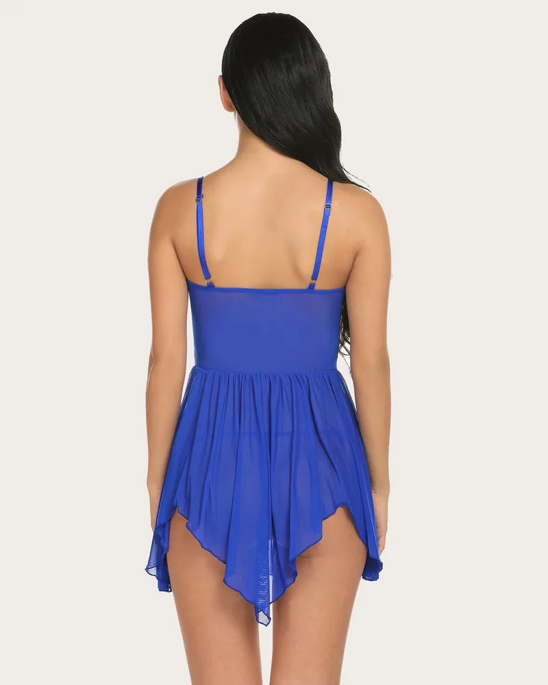 Plus Size Lace Irregular Babydoll (DE Only)