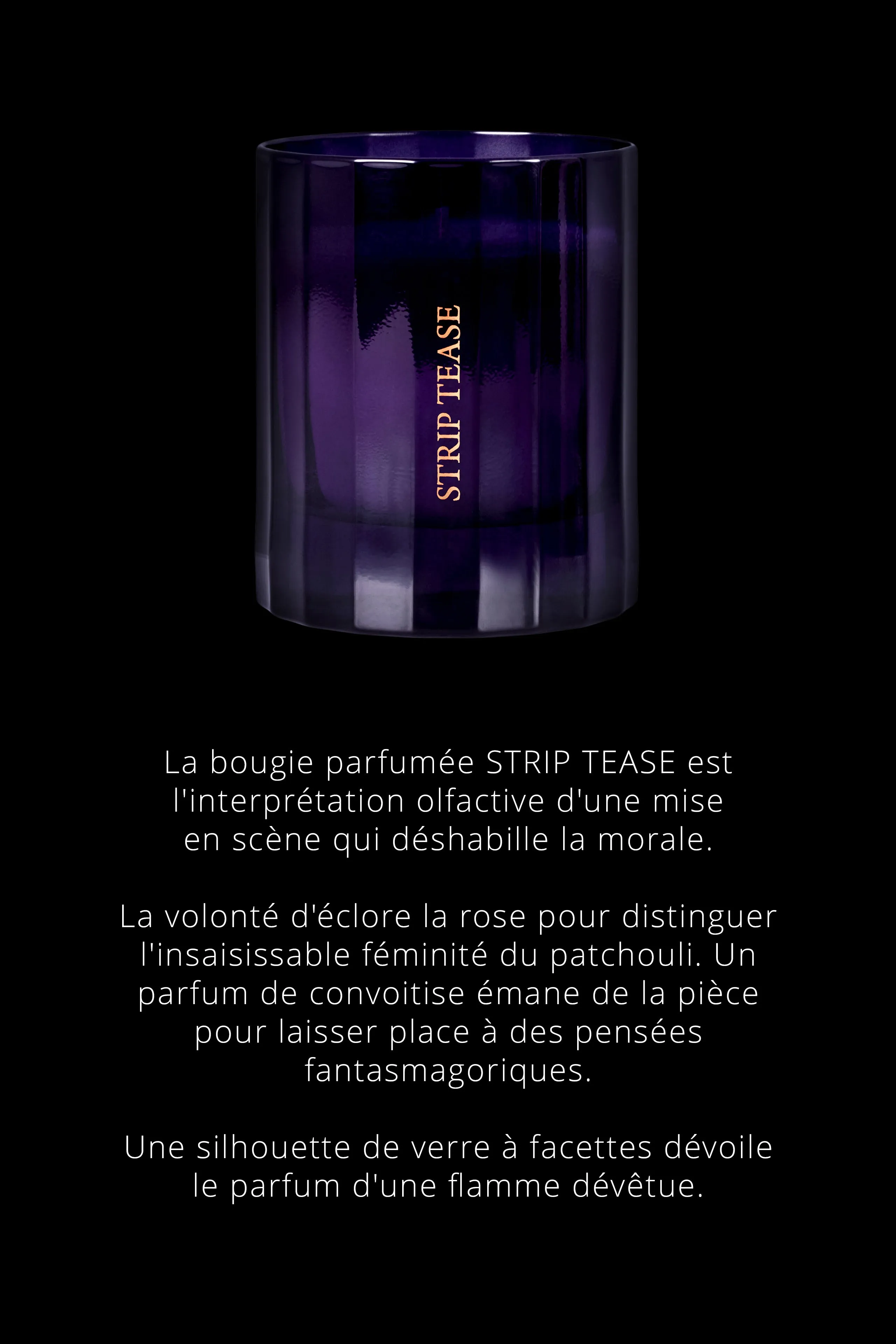 Powdery notes candle - Strip Tease
