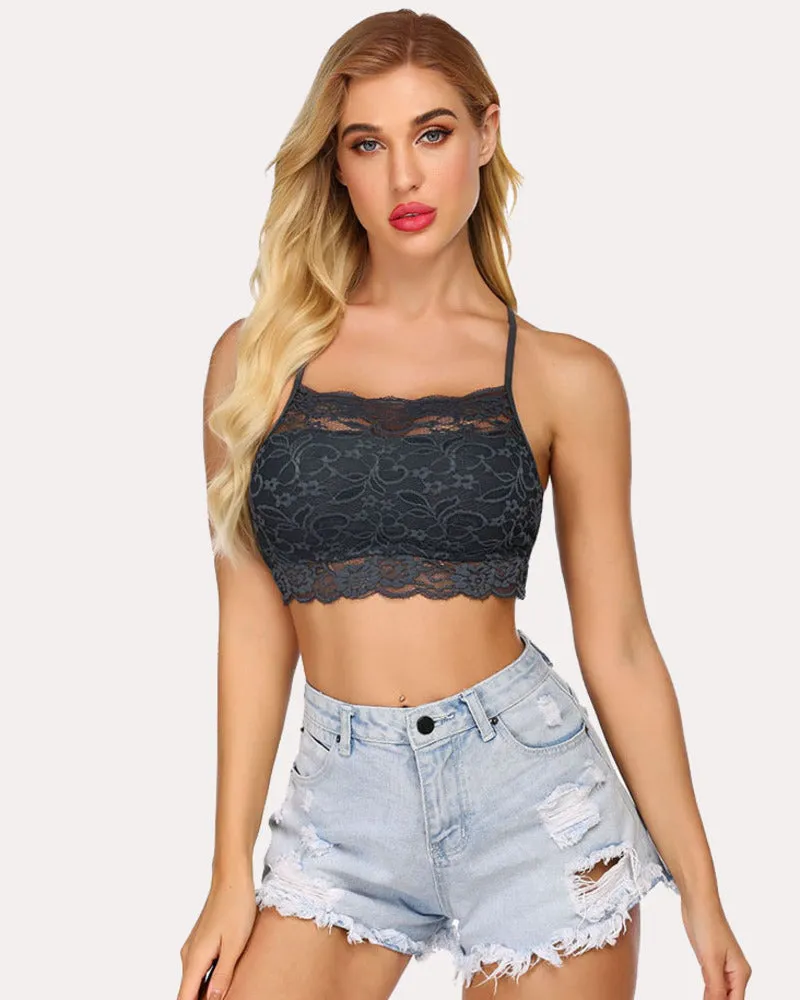 Racerback Bra Double-Layered Crop Top