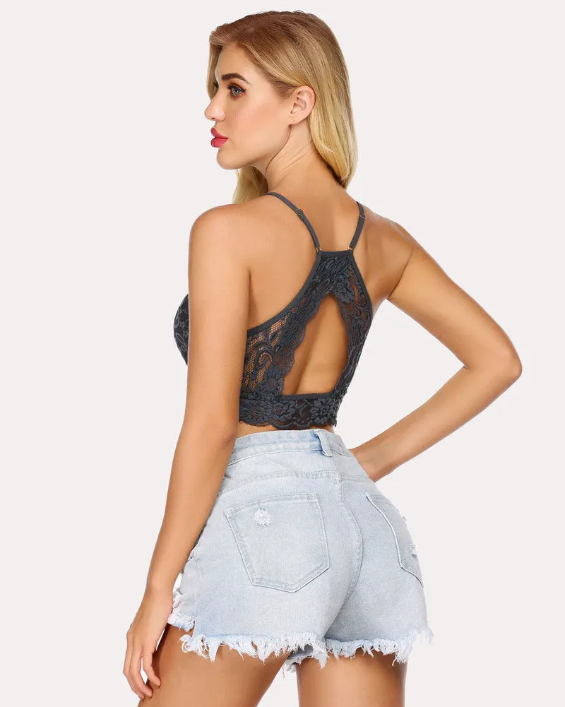 Racerback Bra Double-Layered Crop Top