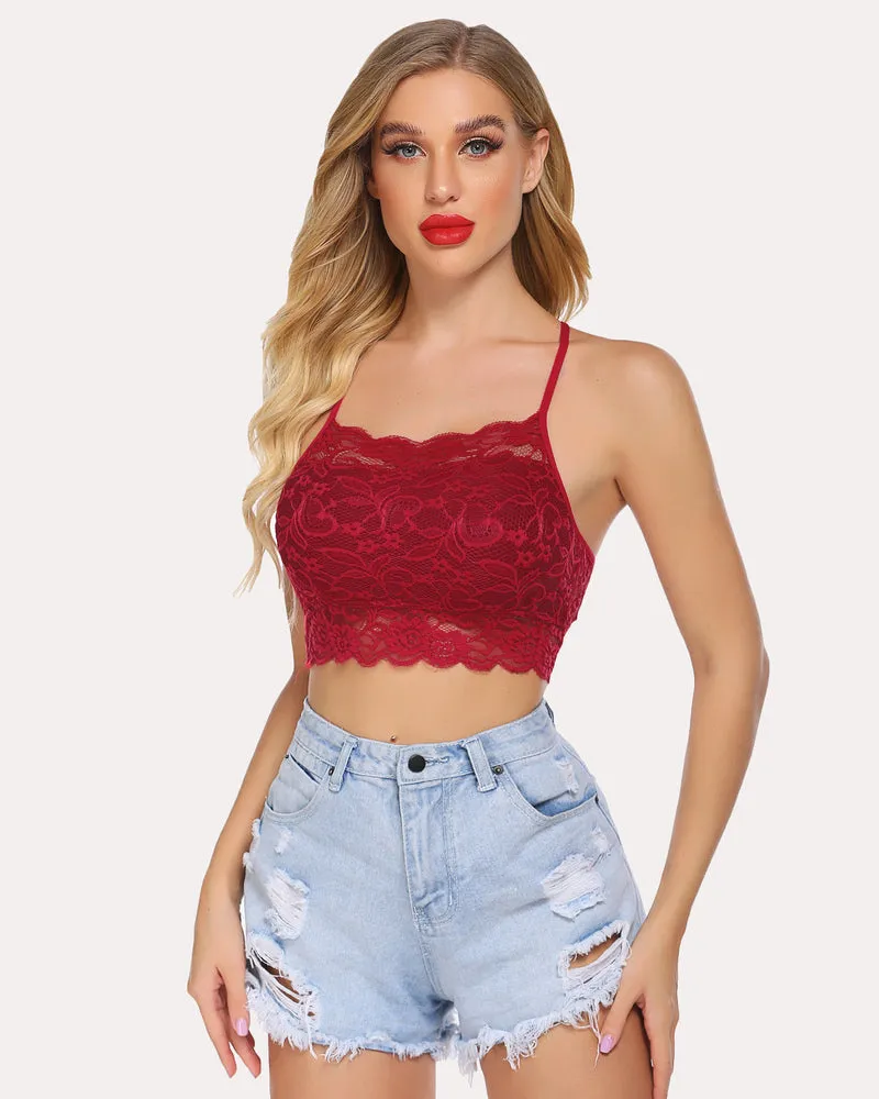 Racerback Bra Double-Layered Crop Top