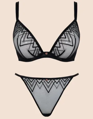 Scantilly Voltage Deep Plunge Bra Black