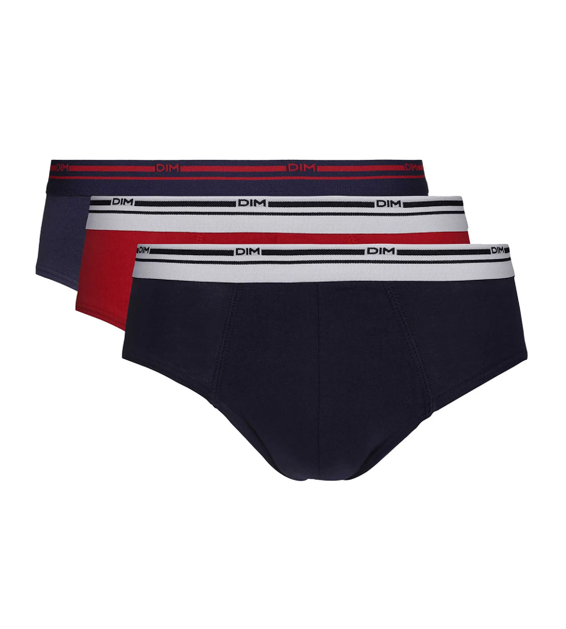 Set of 3 Classic Colors red and blue briefs for men