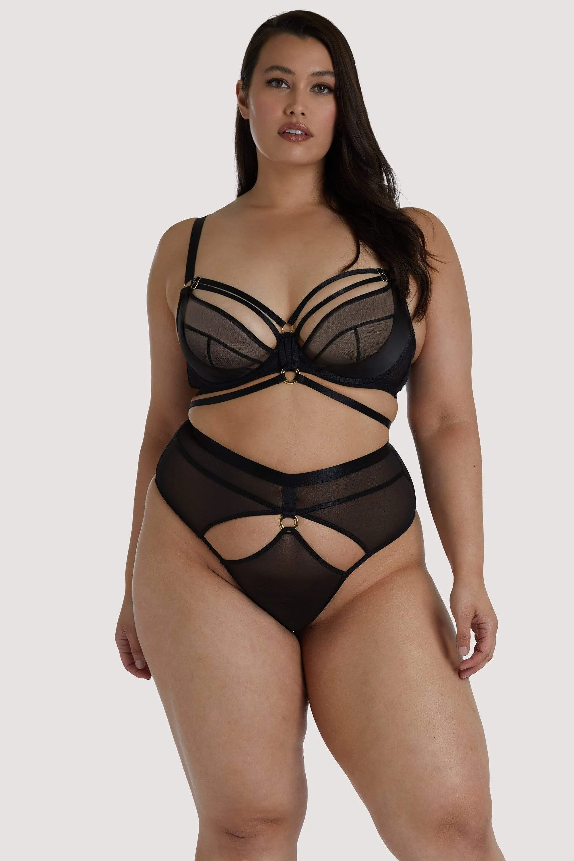 Sierra Black Gold Ring Bra