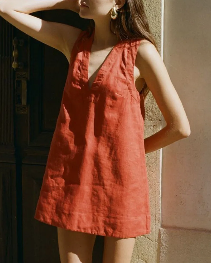 Sleeveless Loose Mini Dress