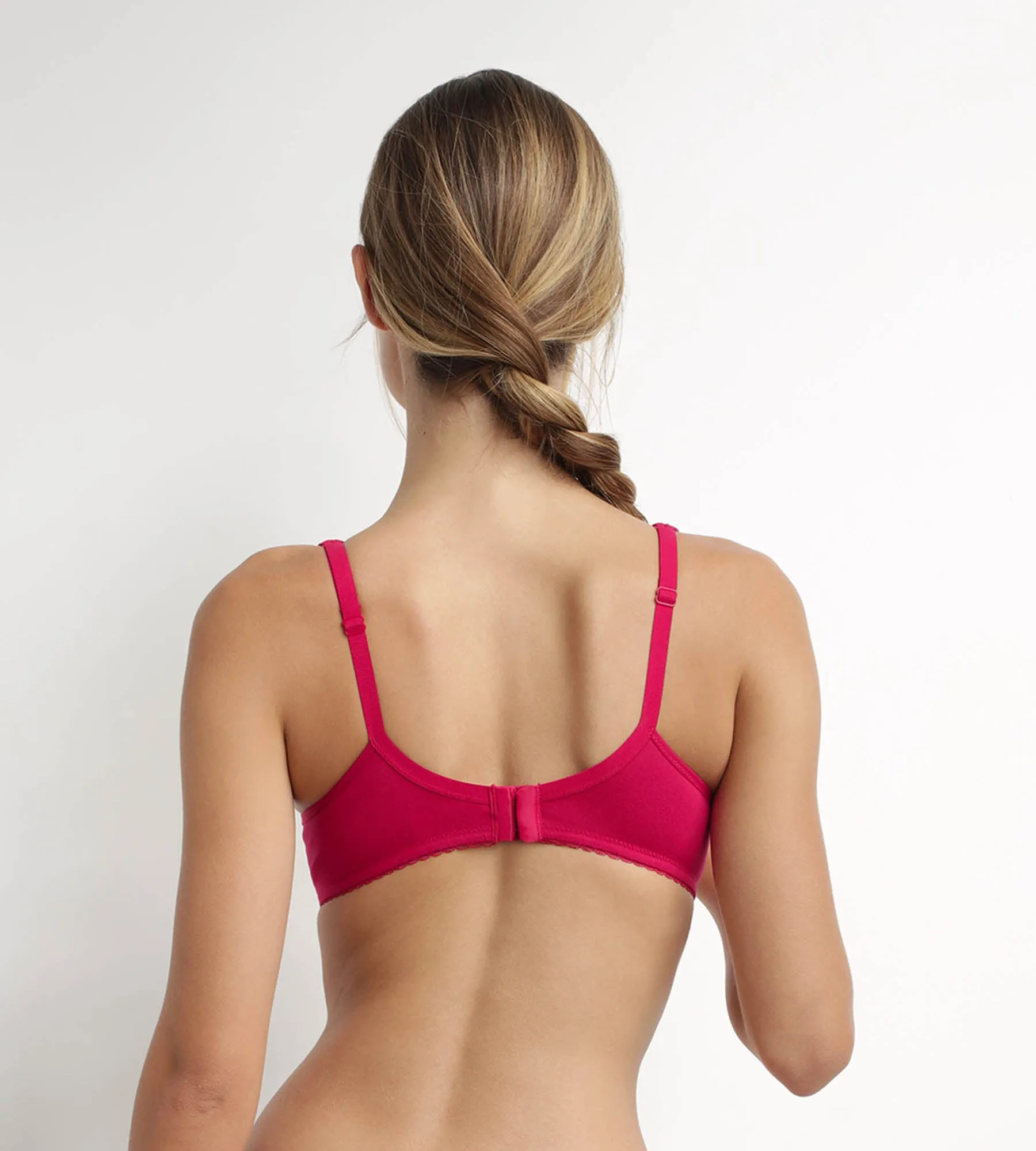 Soutien-gorge emboîtant avec armatures Rouge Generous Coton Bio Dim
