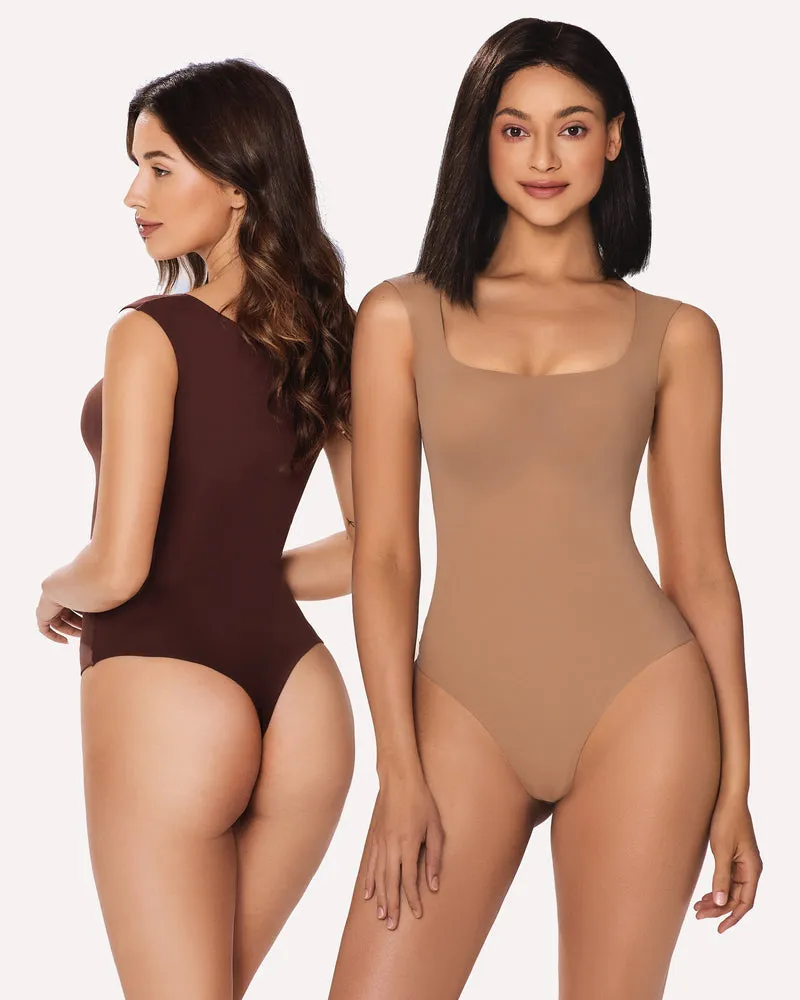 Square Neck Double Lined Bodysuit (DE Only)