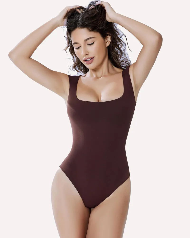 Square Neck Double Lined Bodysuit (DE Only)
