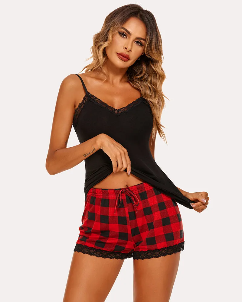 Straps V-Neck Cami Pajama Set (DE Only)