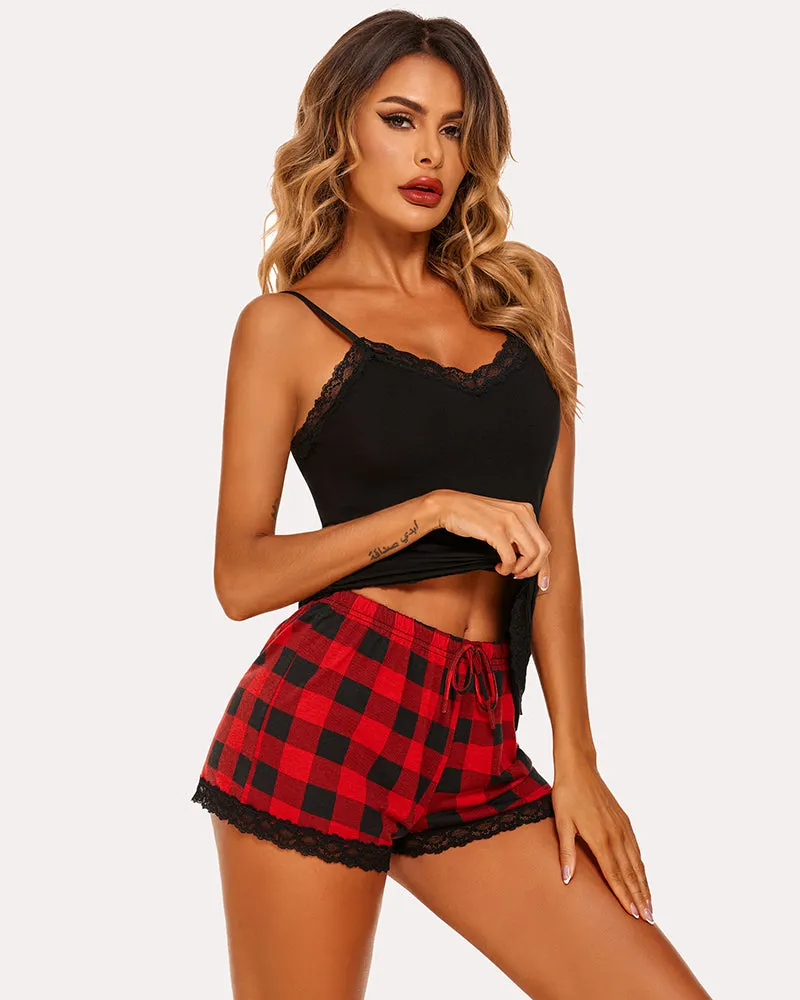 Straps V-Neck Cami Pajama Set (DE Only)