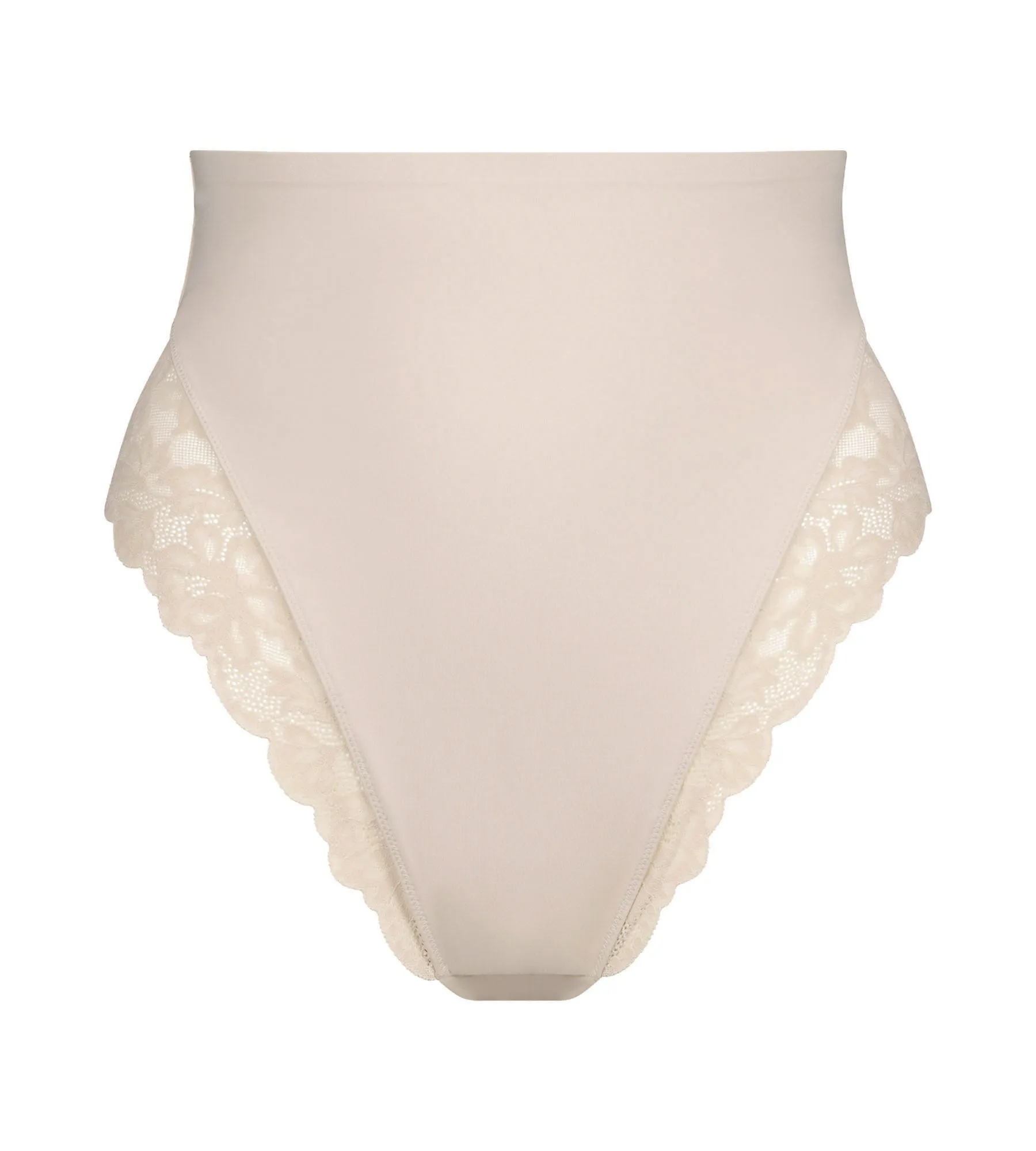 String galbant taille haute microfibre et dentelle Nude Dim Silhouette Elegance