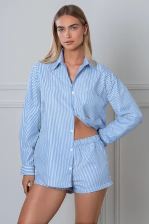 Striped Boxers Blue