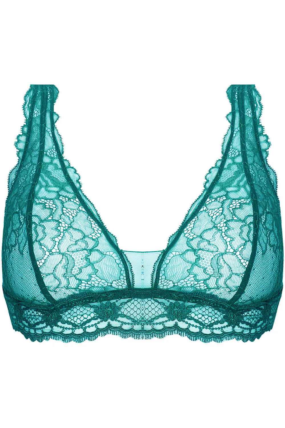 Sublime En Dentelle Wireless Triangle Bra in Green