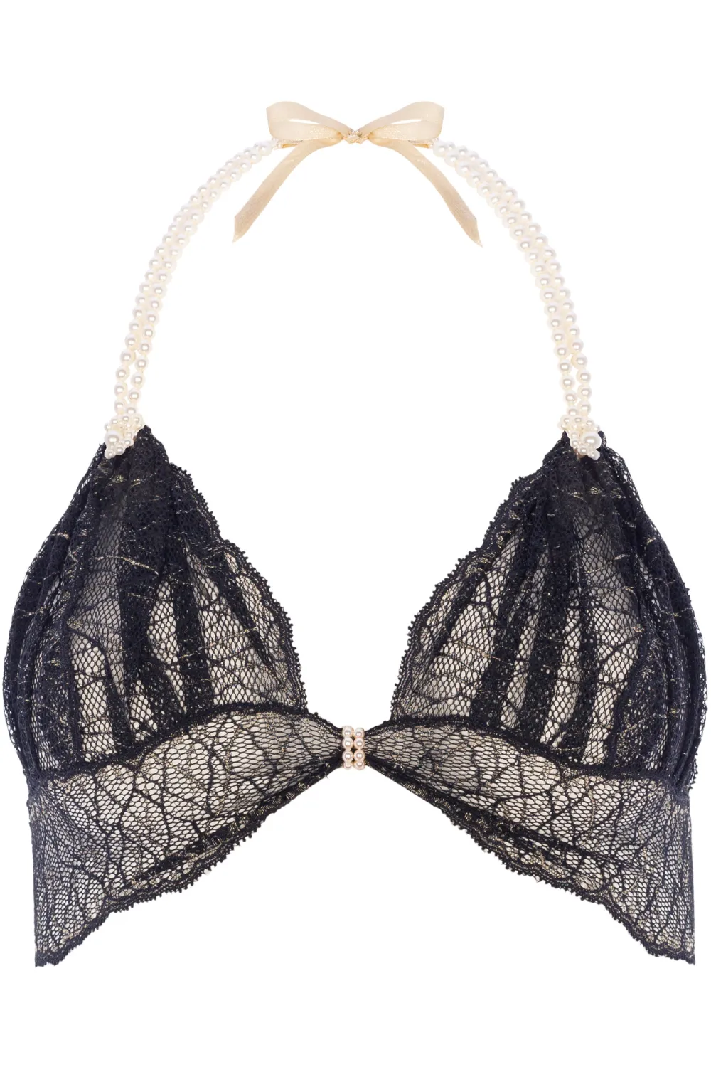 Sydney Daisy Pearl Bra in Black