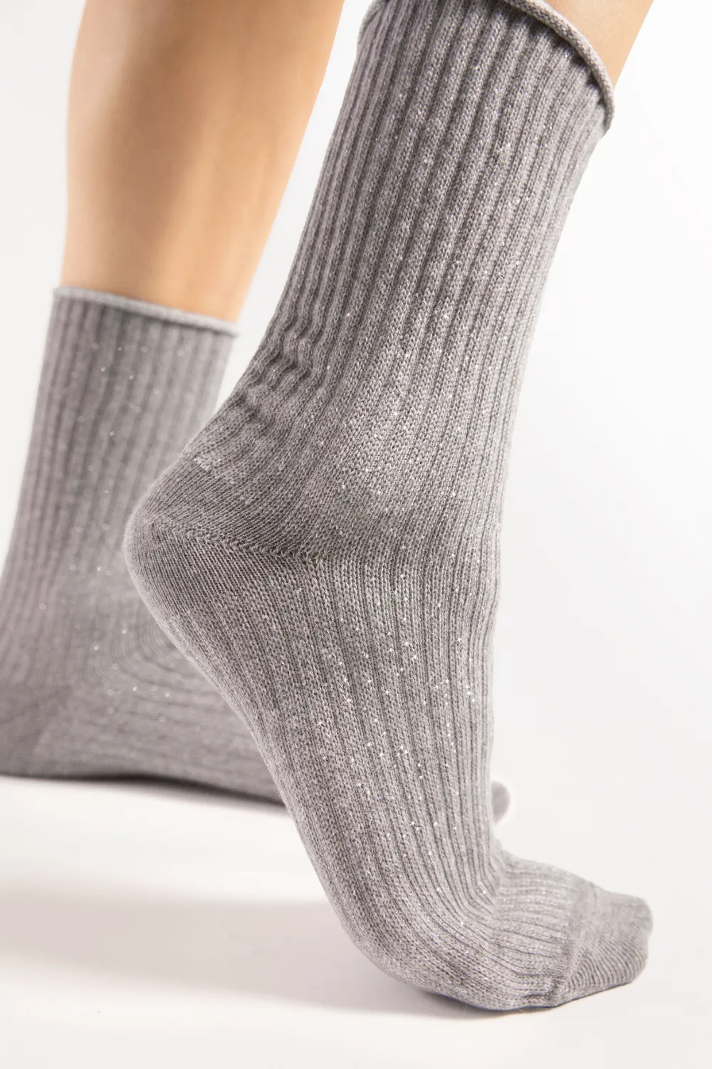 Trinny Cotton Socks in Grey