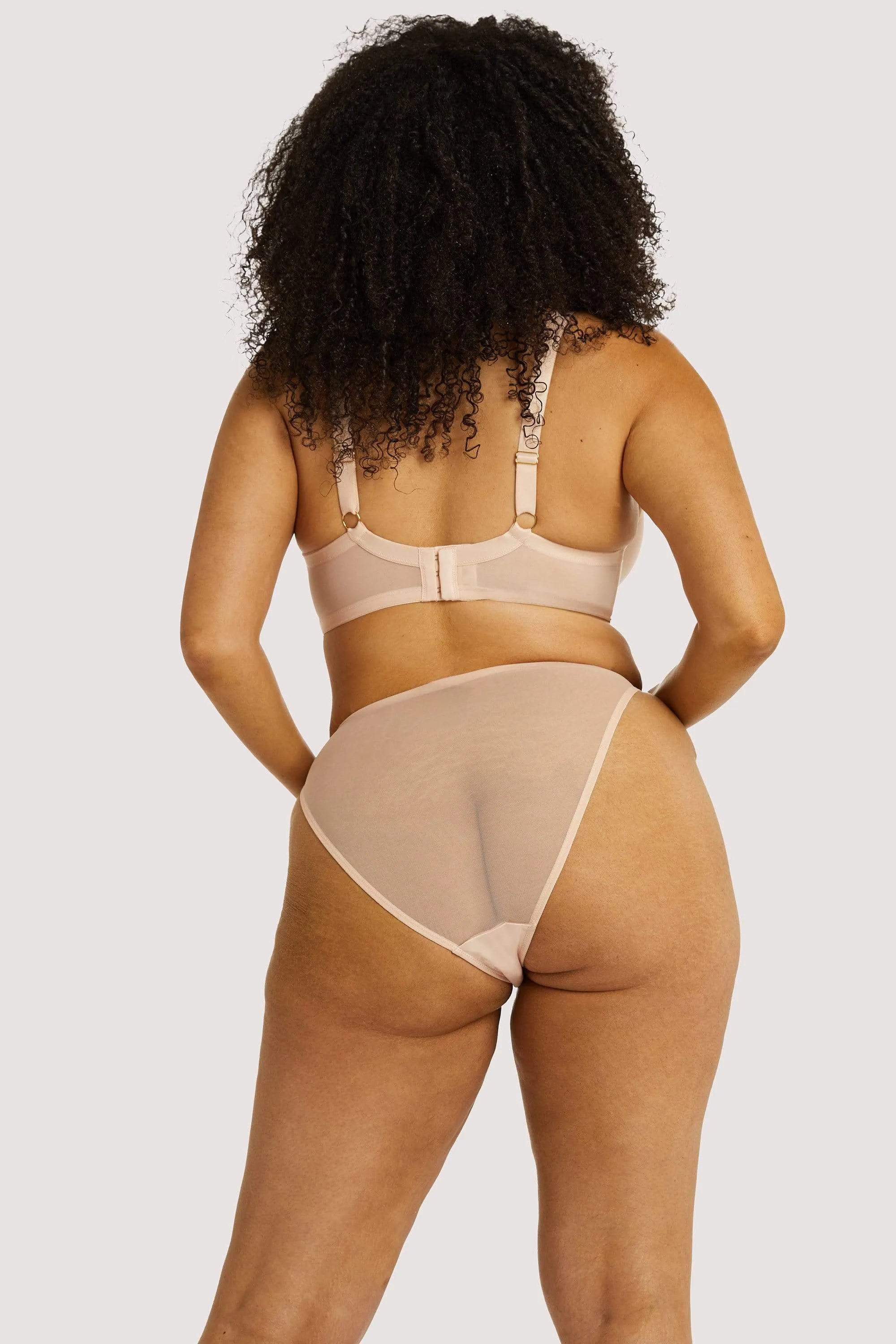 Virginia Peach Guipure Quarter Cup Bra
