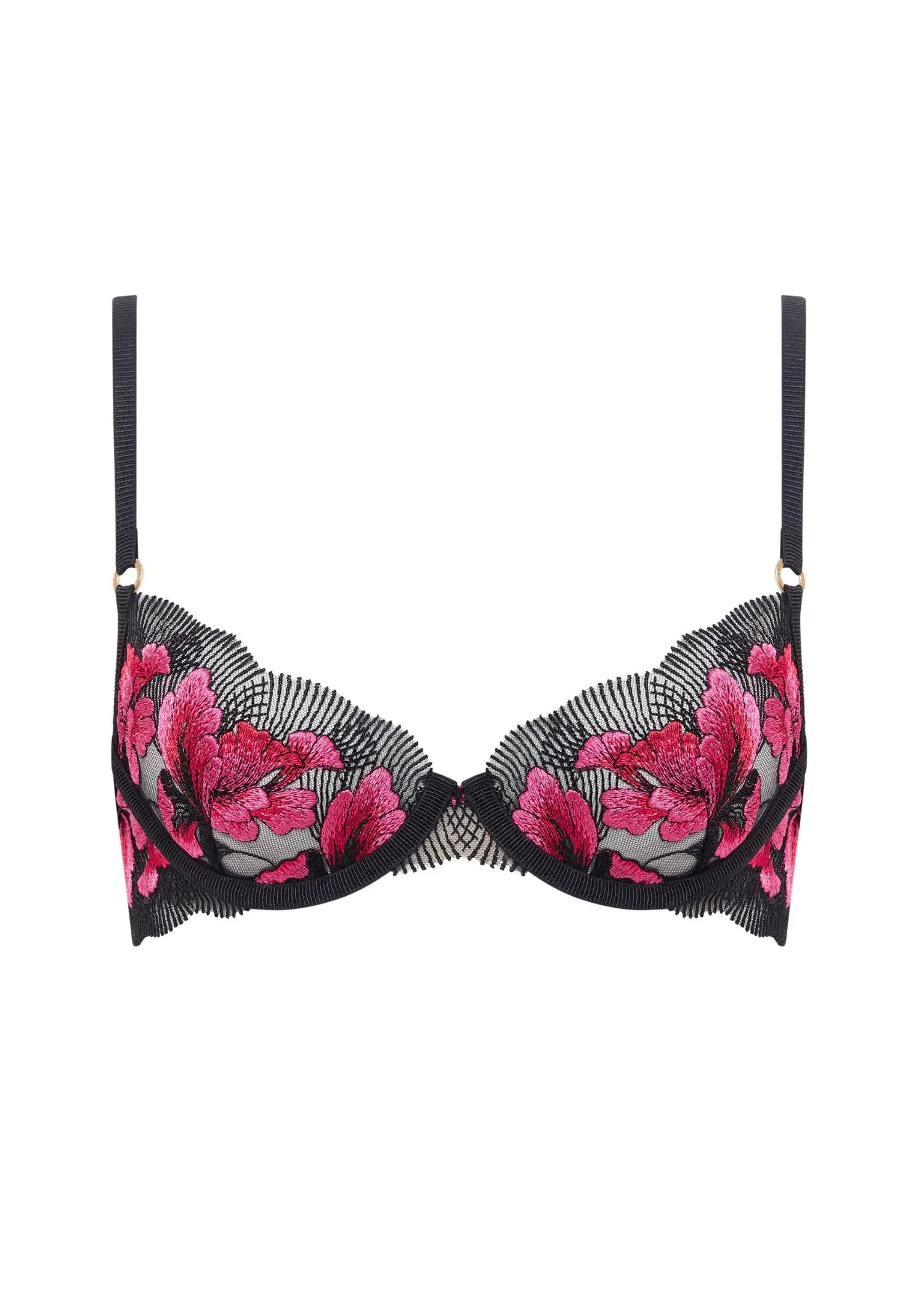 Vivienne Wired Bra (Fuchsia Pink/Red/Black)
