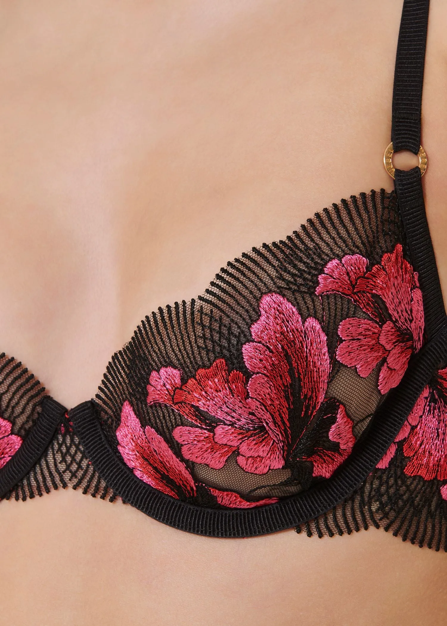 Vivienne Wired Bra (Fuchsia Pink/Red/Black)