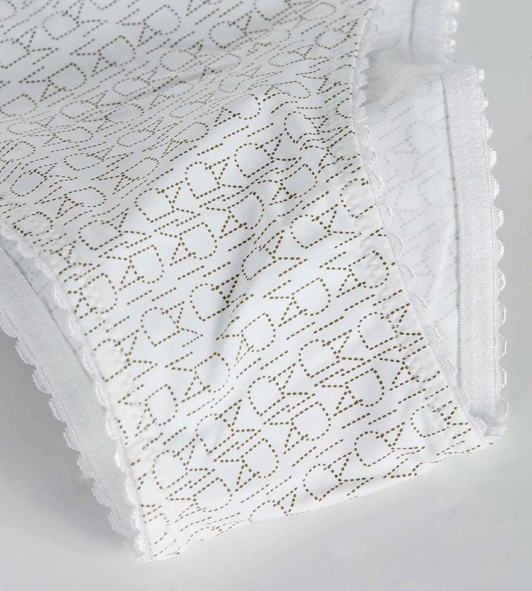 White shorty with printed logo for Girl - Dim Touch