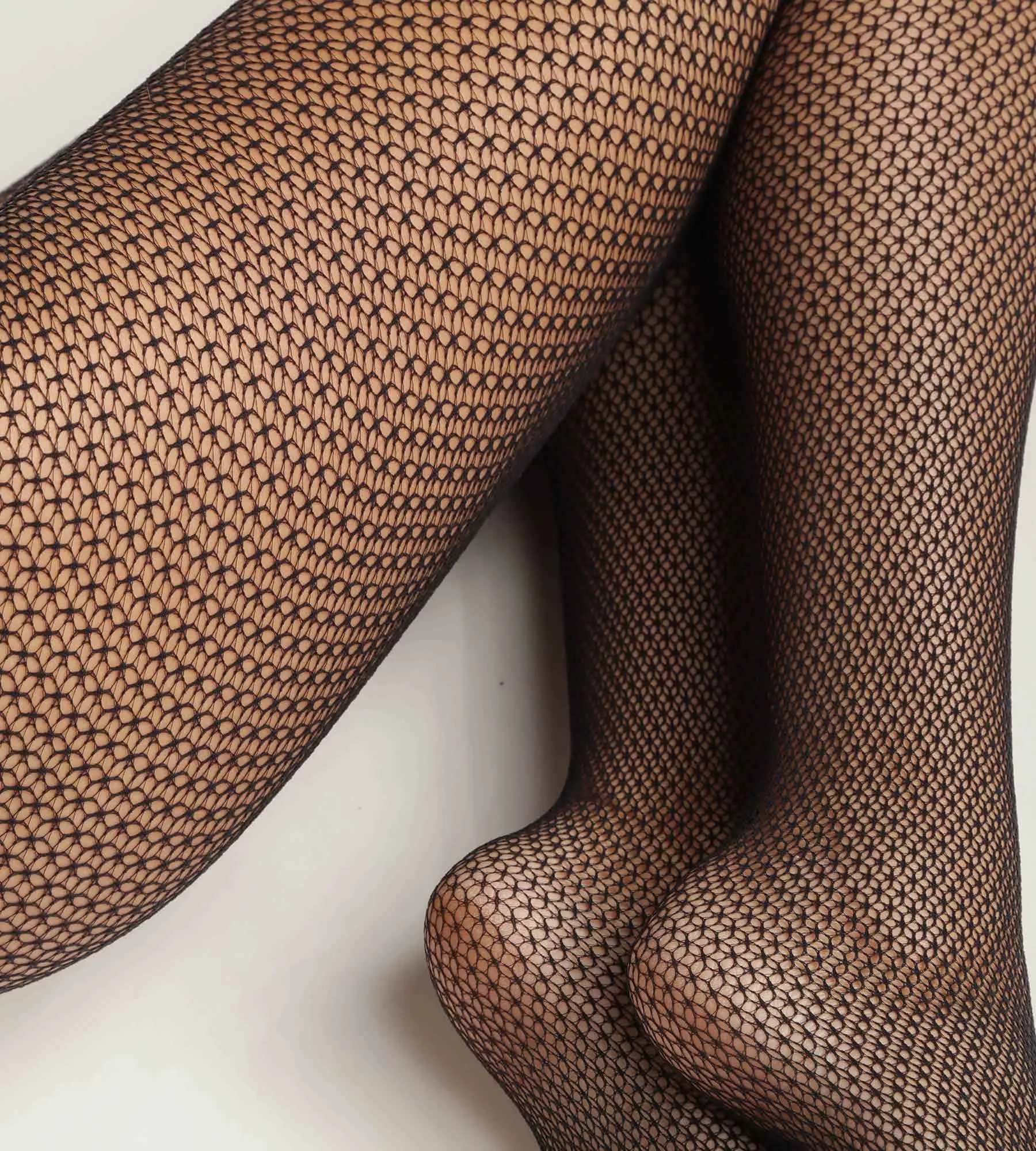 Women's geometric lace tights Black Dim Style