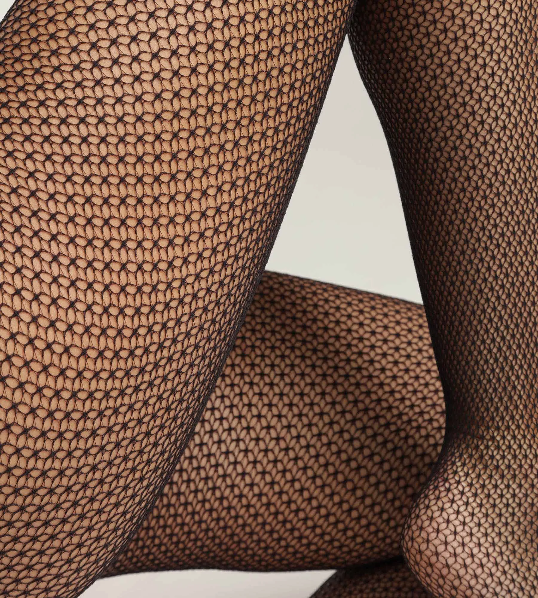 Women's geometric lace tights Black Dim Style